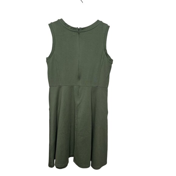 Banana Republic Green Sleeveless Fit & Flare Mini Dress Size 4 Small - Picture 2 of 7